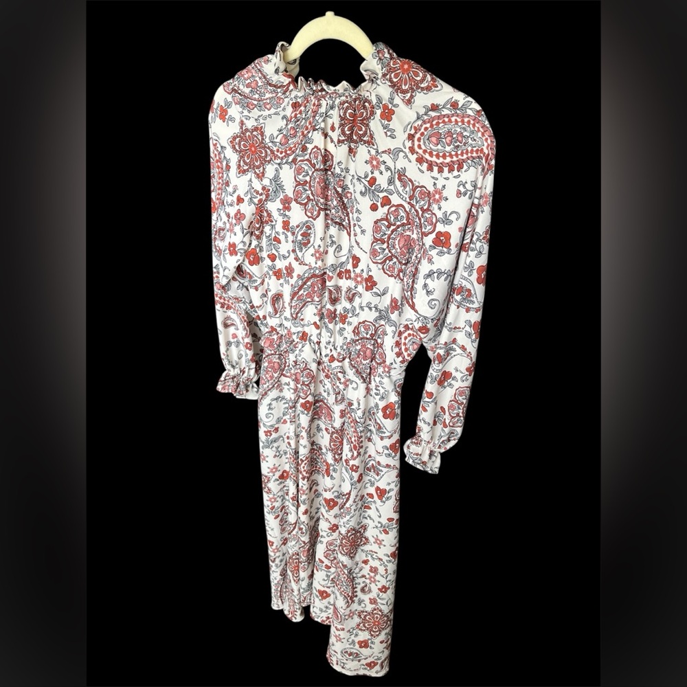 Banana Republic Women's Paisley Print Dress - Cream and Brown - Picture 5 of 8